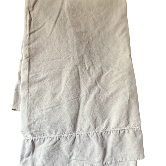 Williams Sonoma Tablecloth Beige Linen Cotton Blend 4.75" Border Hem Portugal - Picture 6 of 8